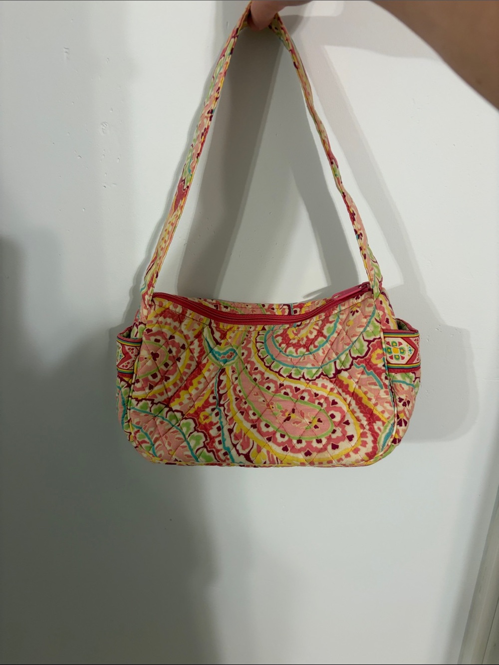 Vera Bradley Quilted Paisley Shoulder Bag in Pink